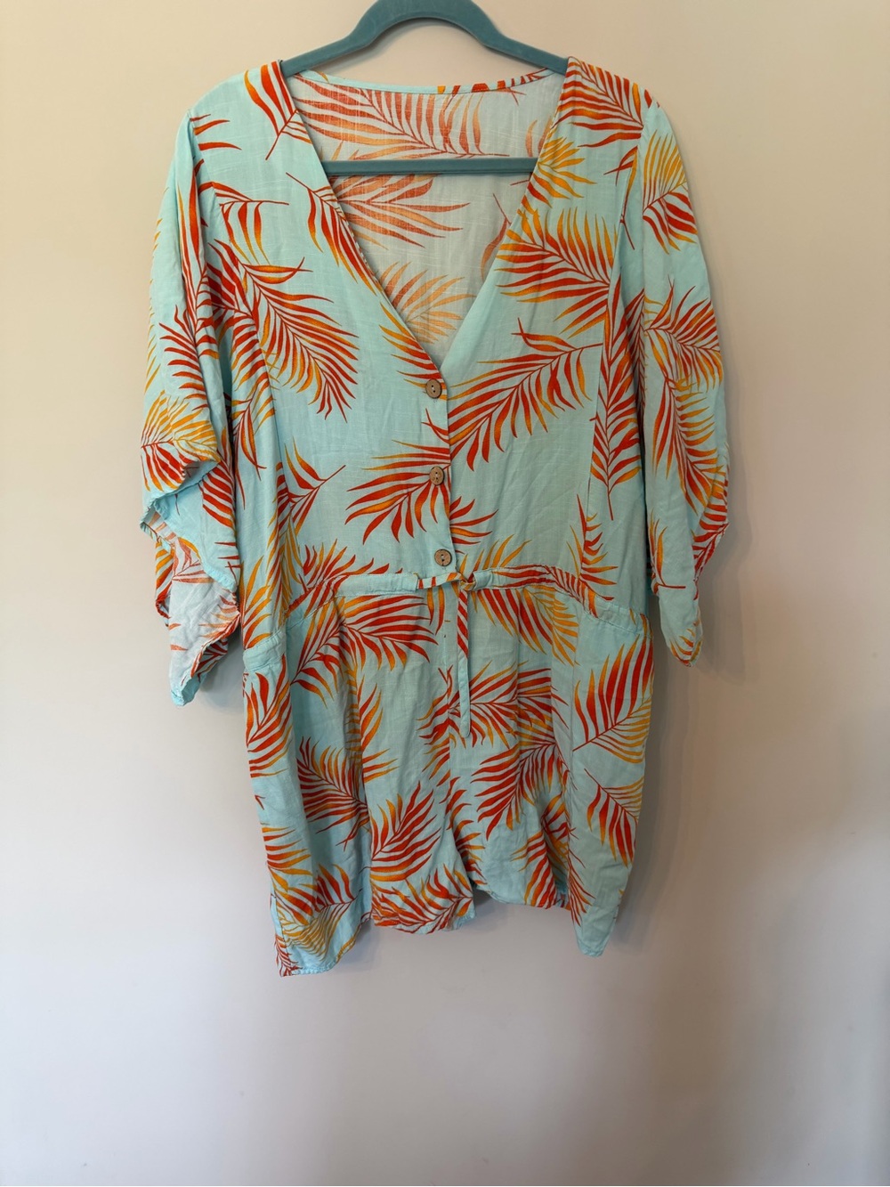 Tropical Resortwear floral romper size large